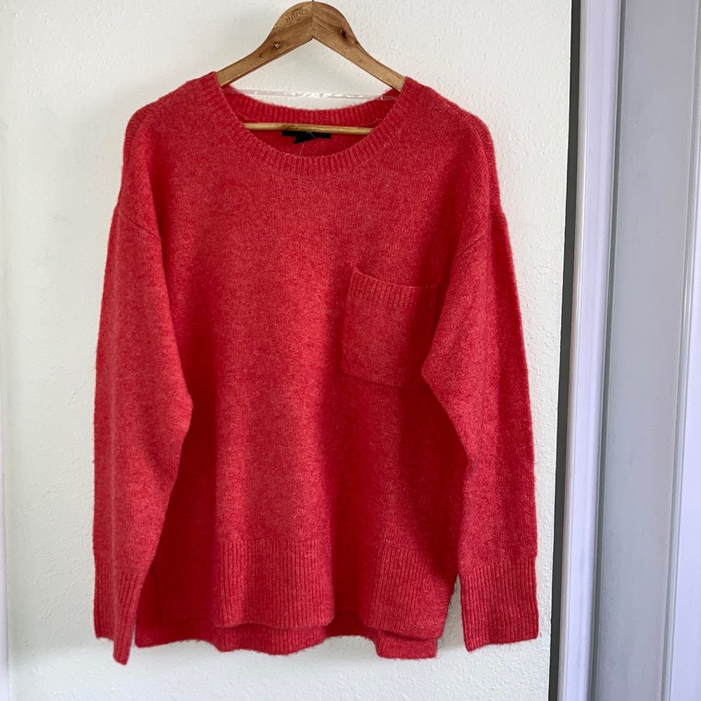 SANCTUARY One Pocket Fuzzy Knit Sweater